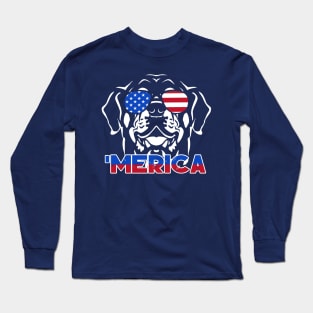 Patriot Rottweiler Merica Tee Long Sleeve T-Shirt